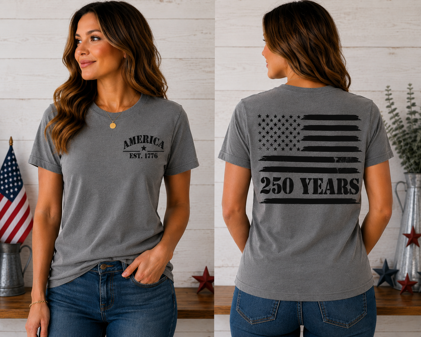 America Est. 1776 Women's 250 Years T-Shirt
