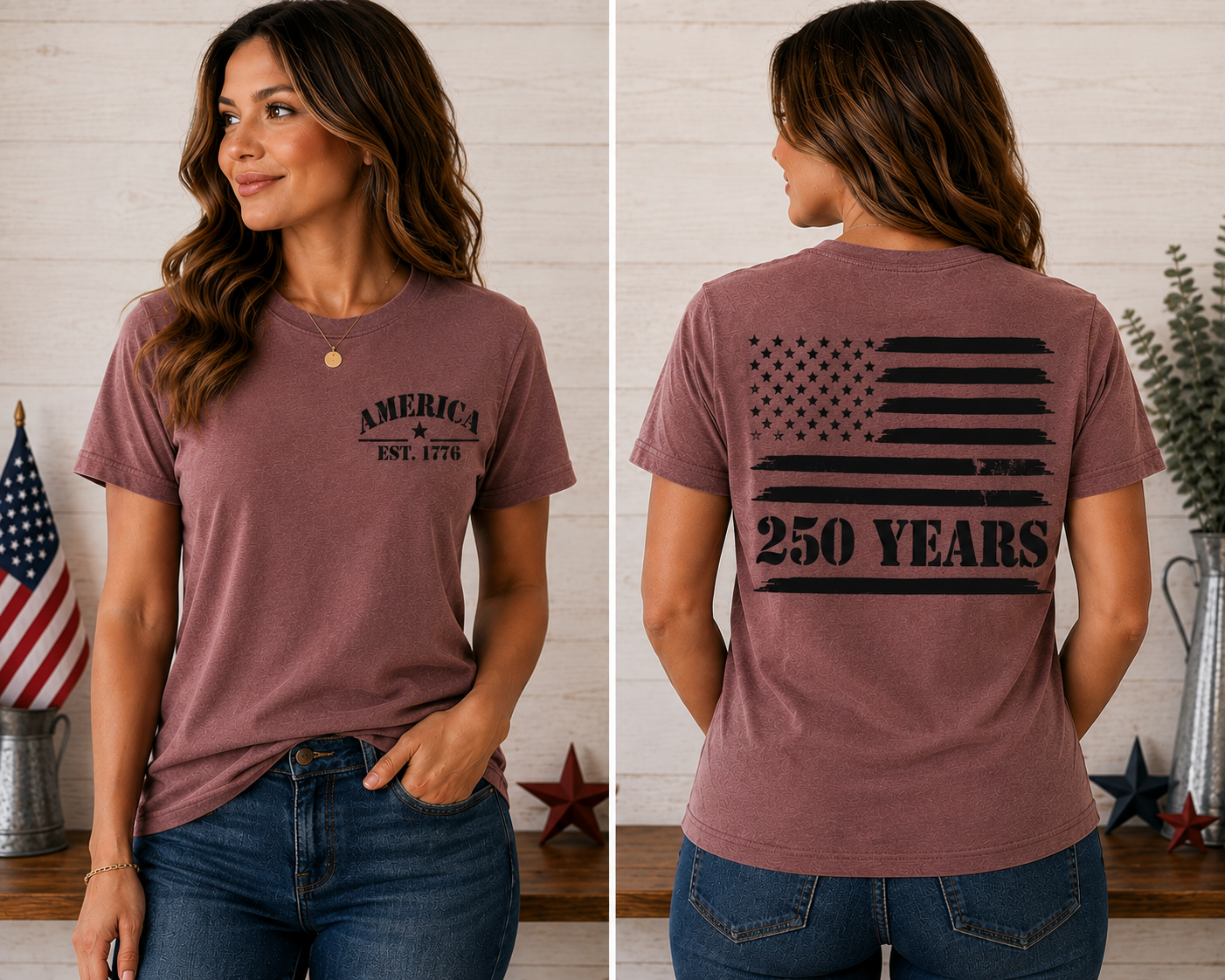 America Est. 1776 Women's 250 Years T-Shirt