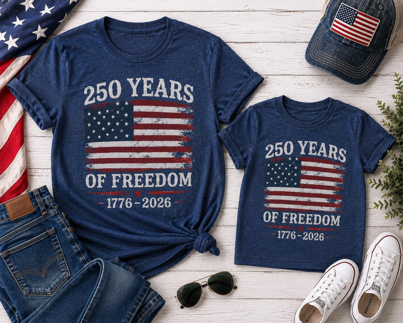 250 Years of Freedom 1776-2026 Family T-Shirt