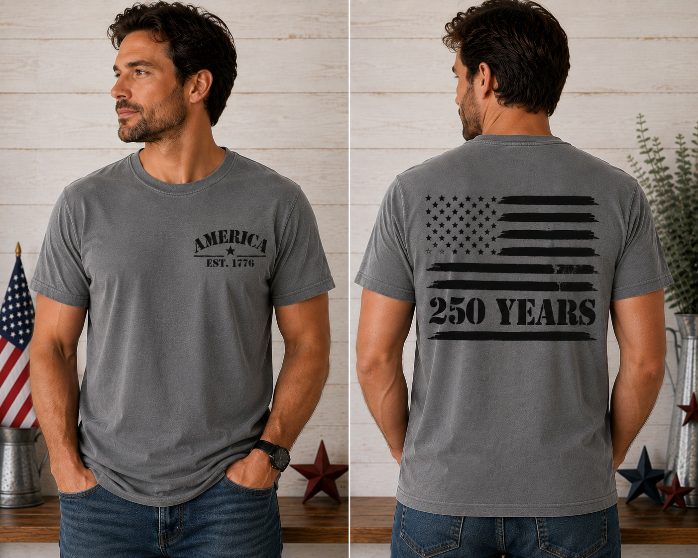America Est. 1776 Men's 250 Years T-Shirt