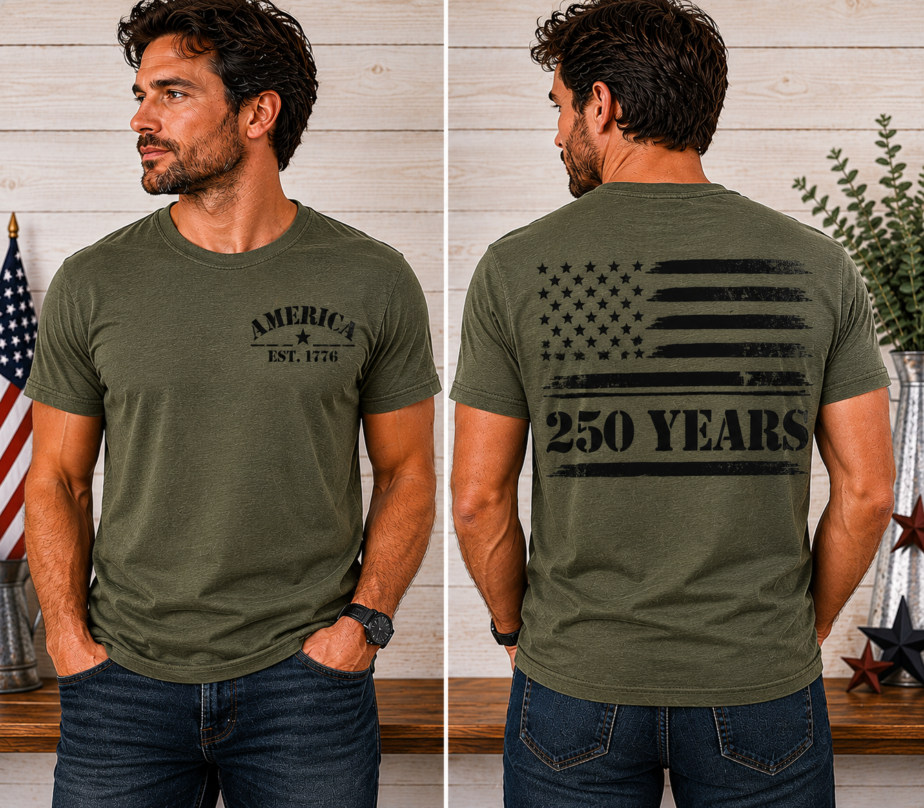 America Est. 1776 Men's 250 Years T-Shirt