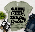 Game On 2nd Grade t-shirt in sage green