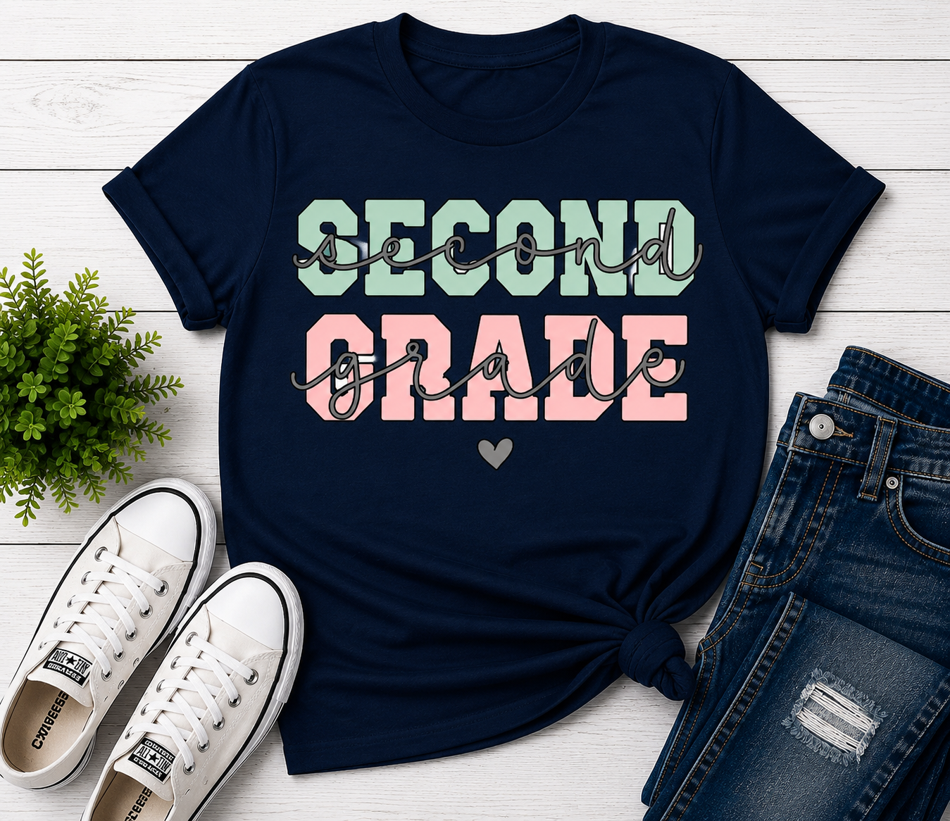 Second Grade Retro Pastel T-Shirt
