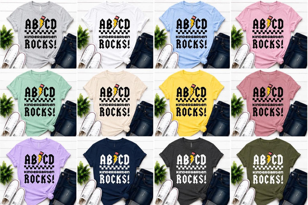 ABCD Kindergarten Rocks! Toddler Tee | Back to School Shirt