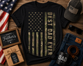 Best Dad Ever Camo Flag Men's T-Shirt