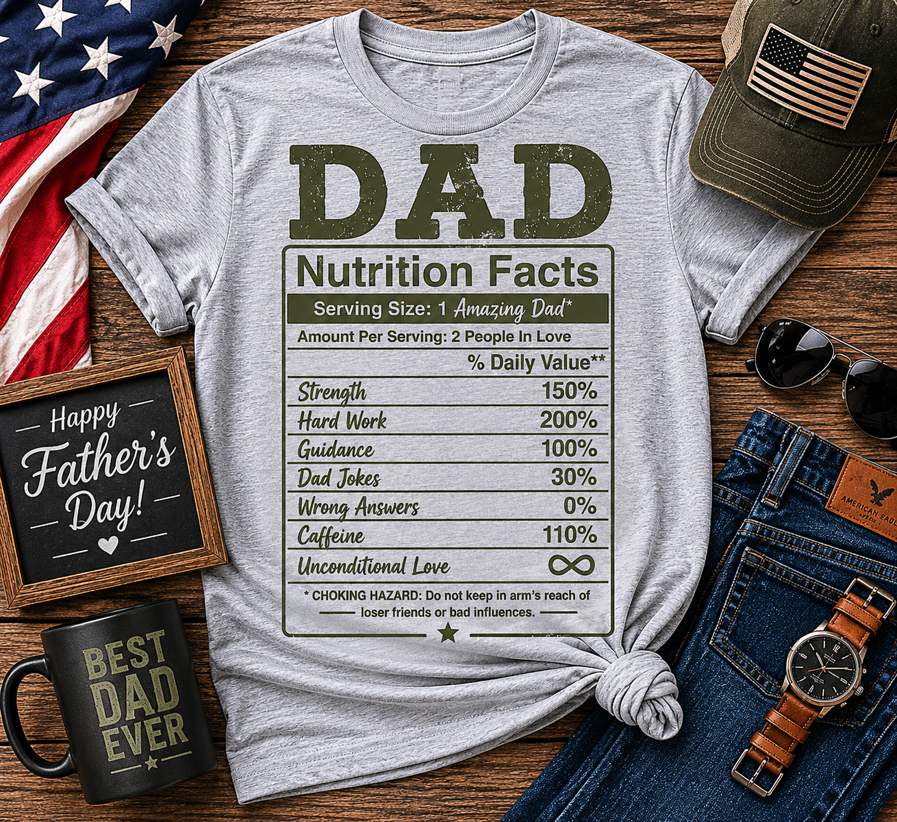 Dad Nutrition Facts Men's T-Shirt
