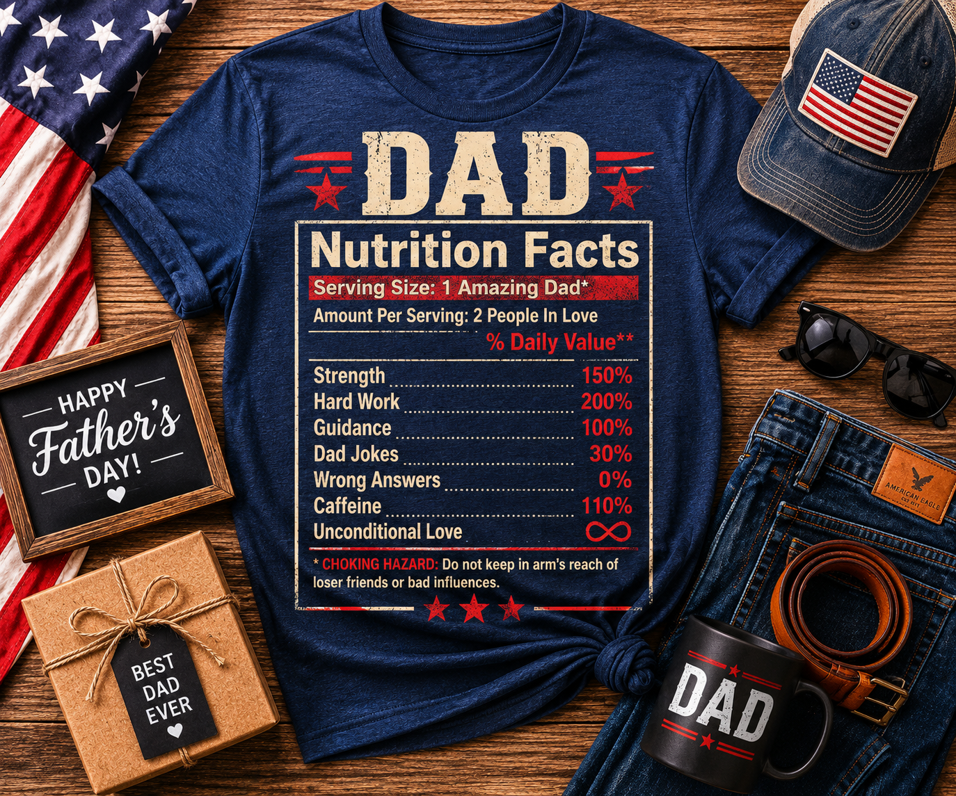 Dad Nutrition Facts Men's T-Shirt
