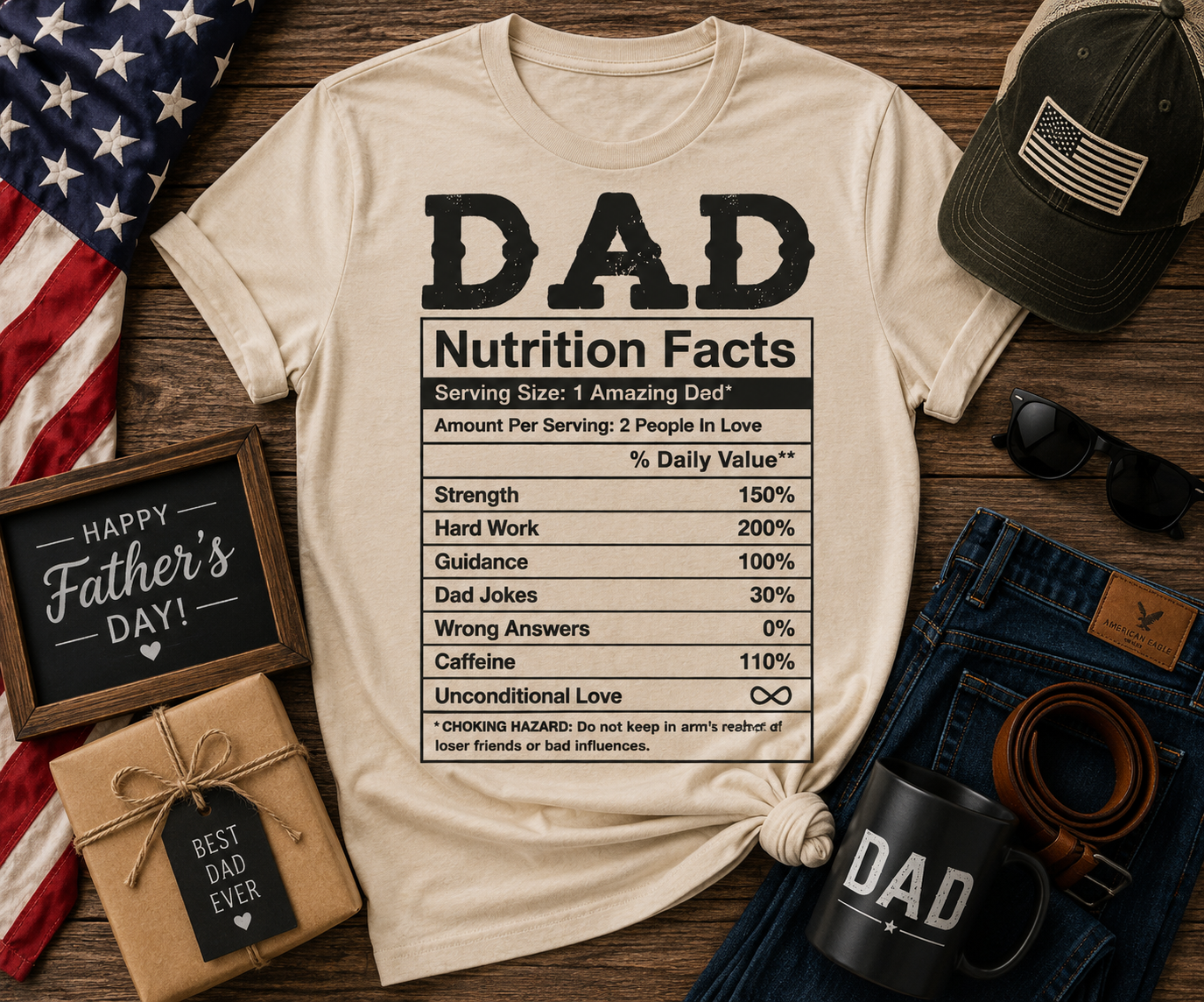 Dad Nutrition Facts Men's T-Shirt