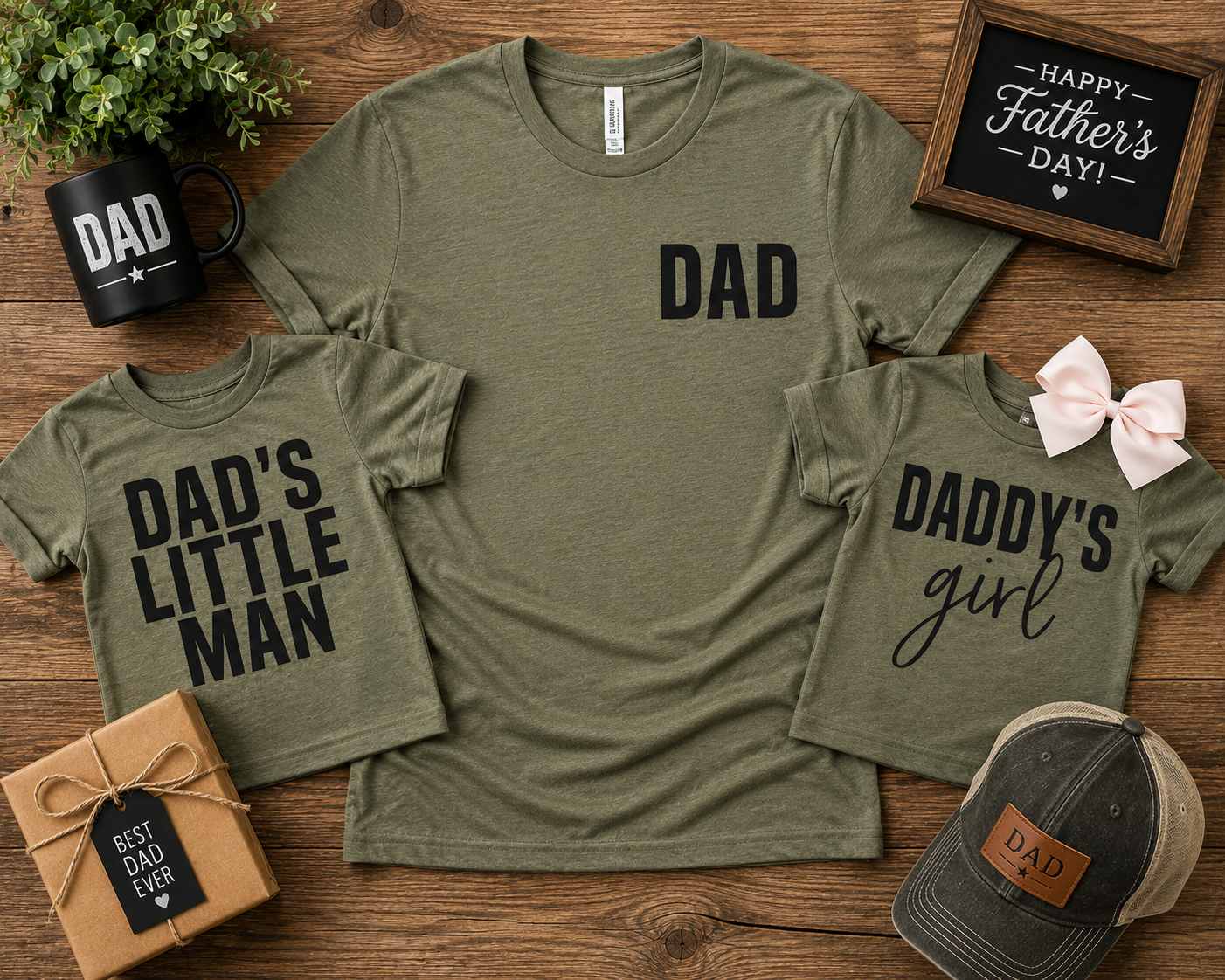 Dad & Mini's Matching Father's Day T-Shirt Set