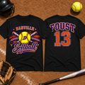 Danville Softball T-Shirt | Team Name & Number Back Jersey Style