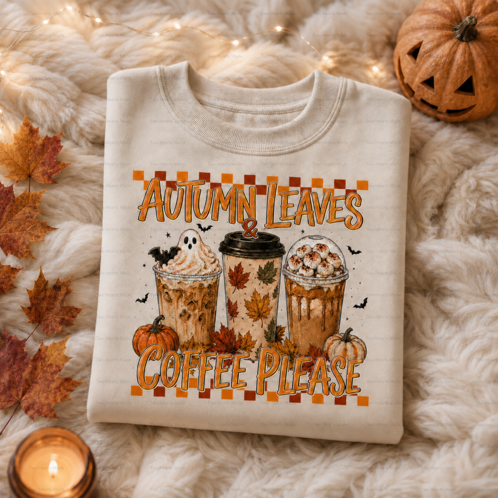 Autumn Leaves & Coffee Please Sweatshirt