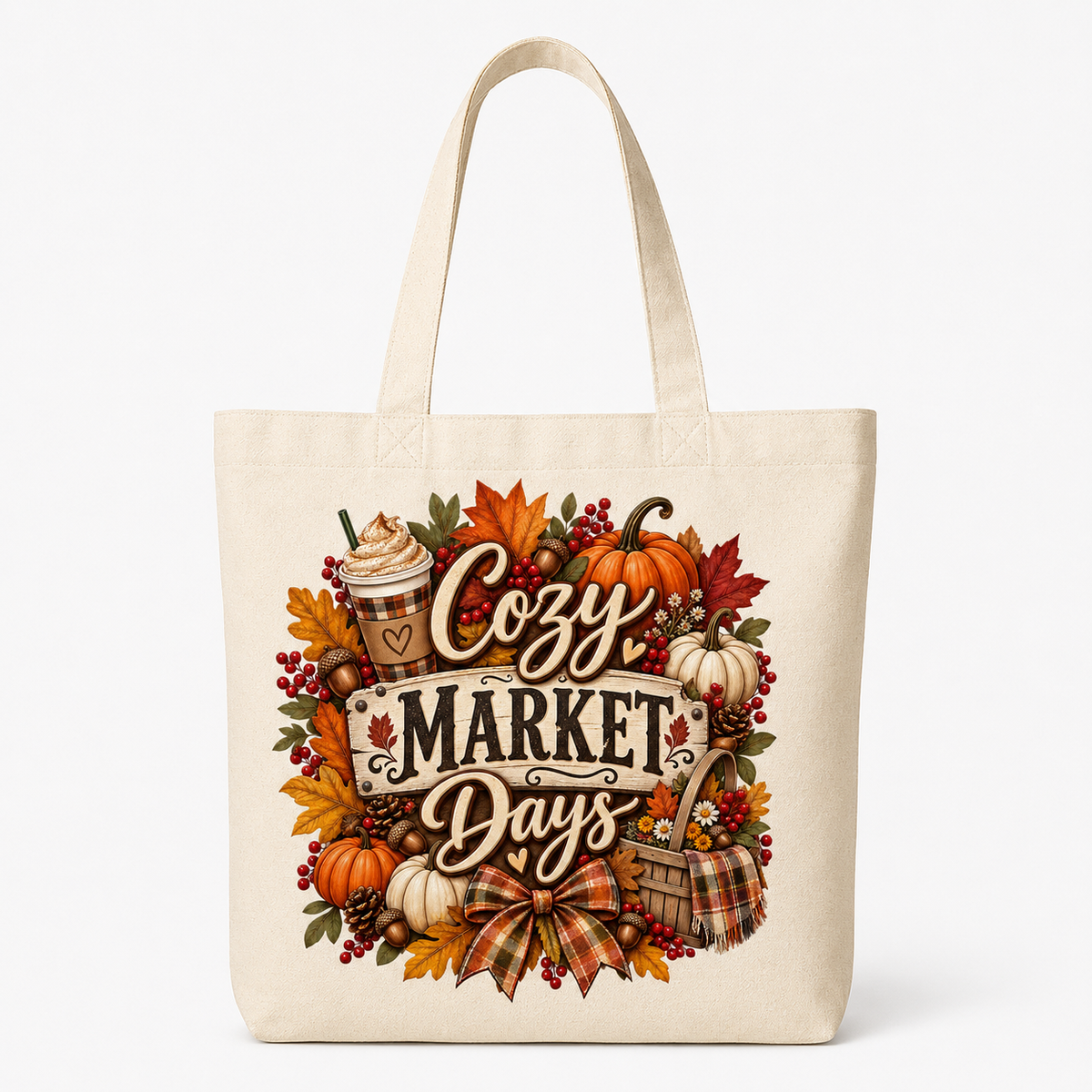 Cozy Market Days Fall Tote Bag