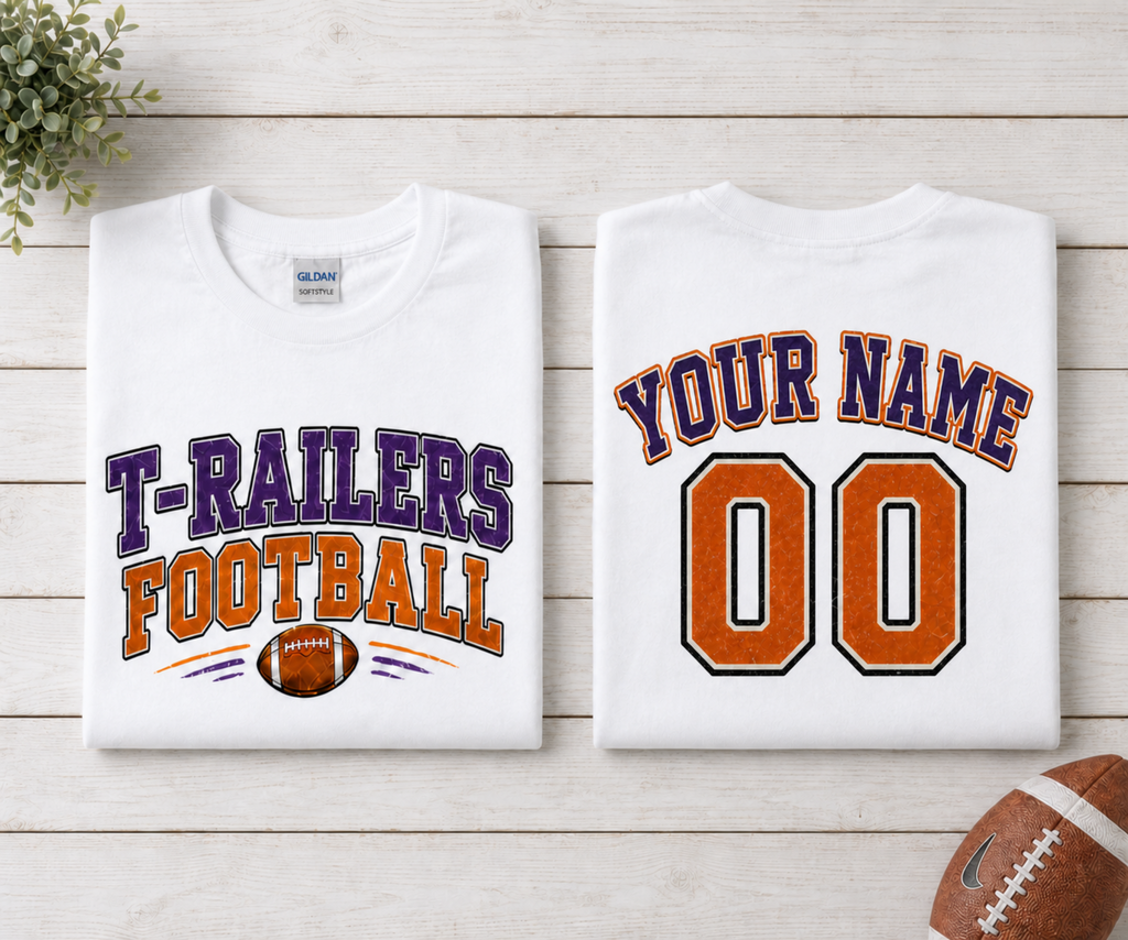 T-Railers Football T-Shirt — Vintage Collegiate Team Tee