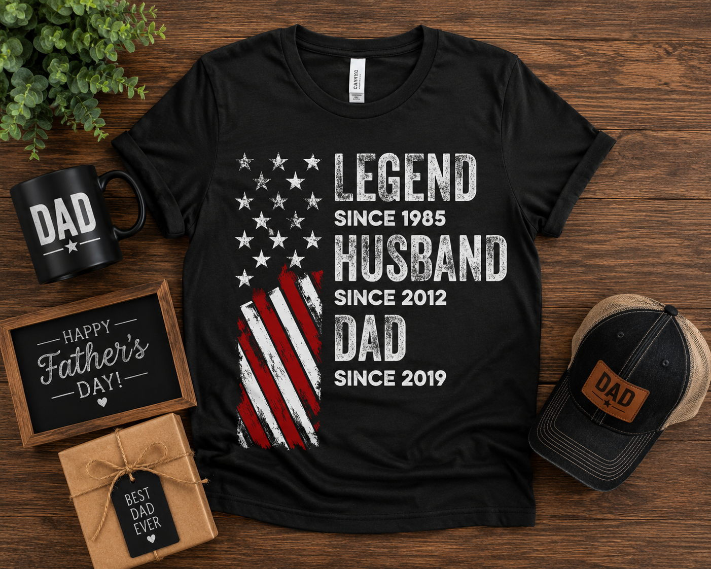 Legend Husband Dad Personalized Men's T-Shirt