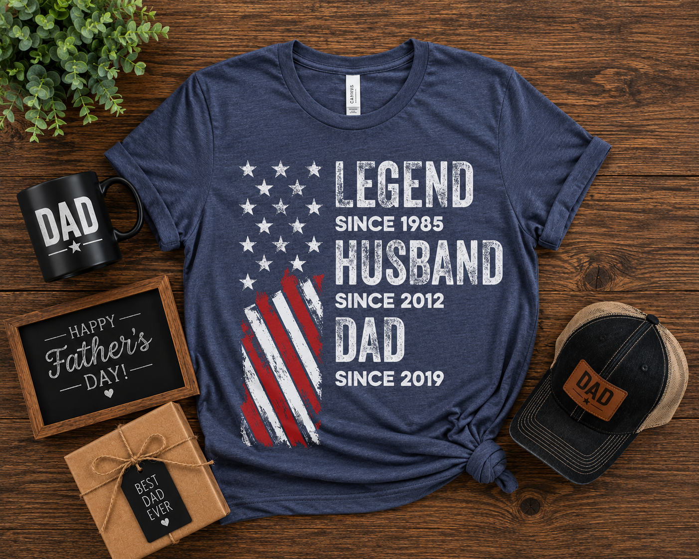 Legend Husband Dad Personalized Men's T-Shirt