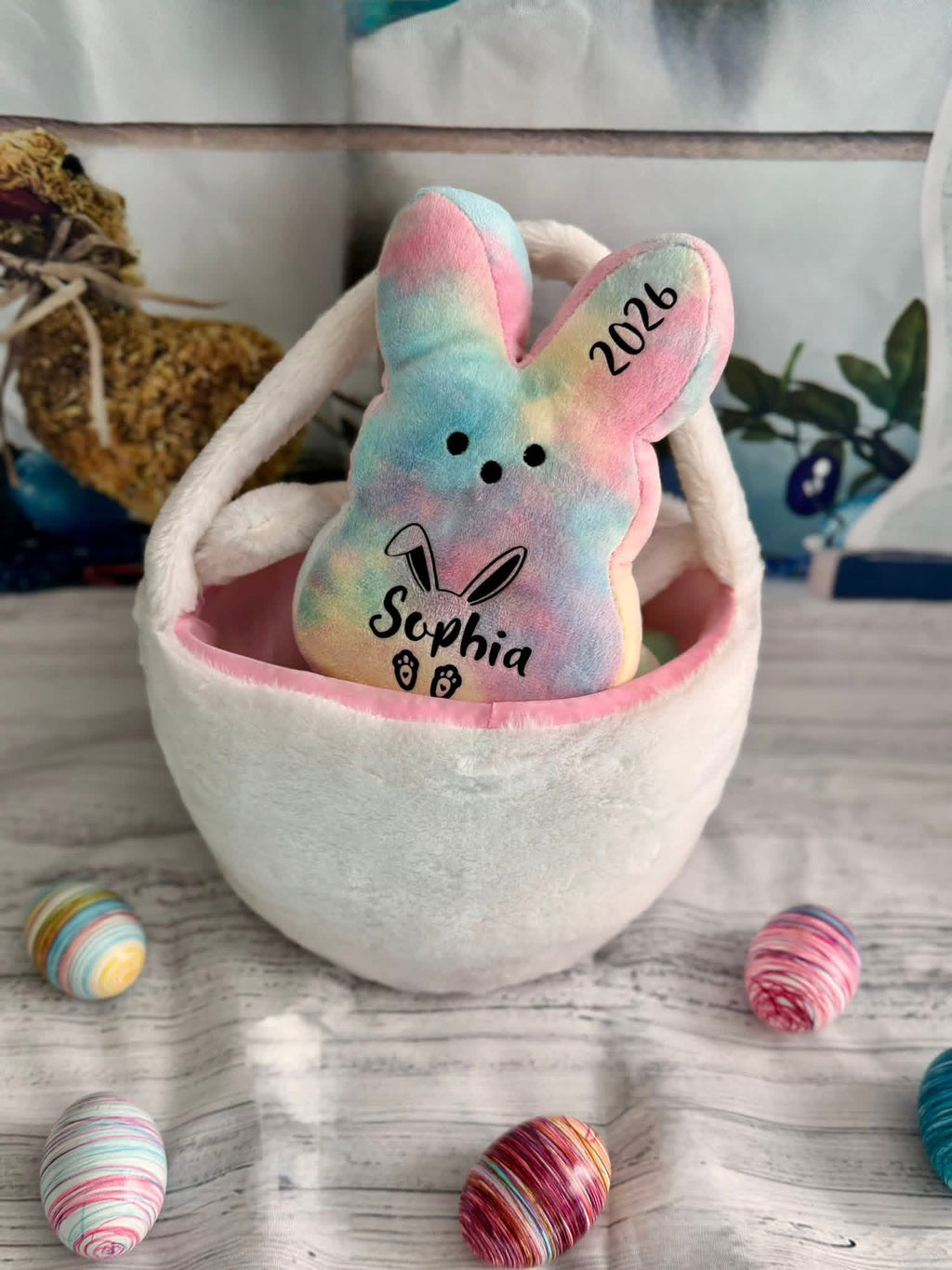 Personalized Easter Bunny Plush – Large 7.8"