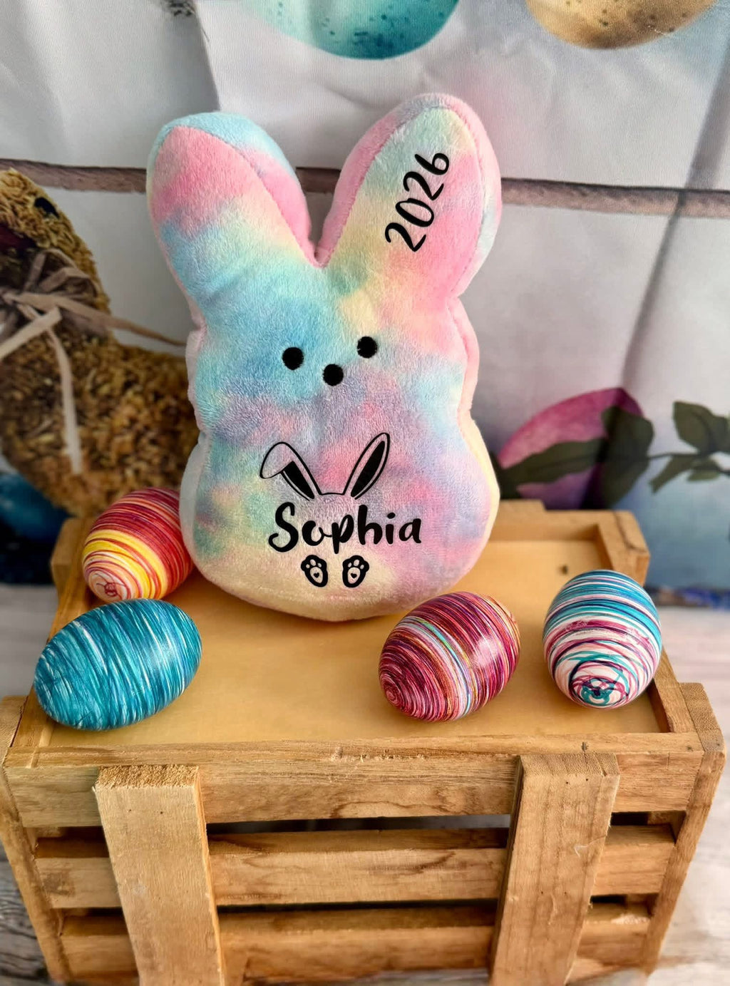 Personalized Easter Bunny Plush – Large 7.8"