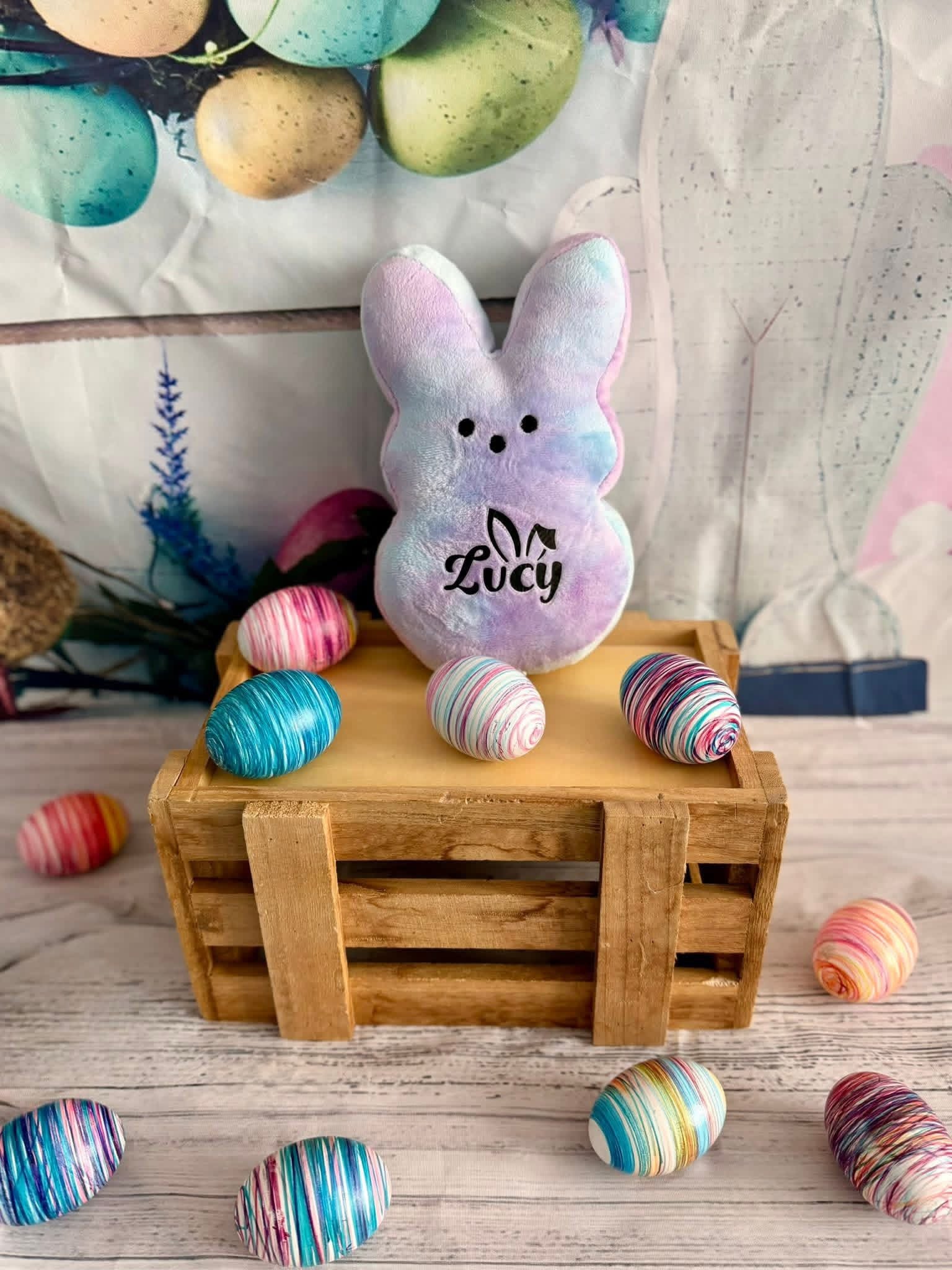 Personalized Easter Bunny Plush – Large 7.8"