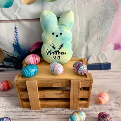Personalized Easter Bunny Plush – Large 7.8"