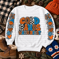 White Cold Hands Warm Hearts sweatshirt with colorful winter design