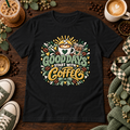 Black t-shirt with Good Days Start With Coffee design