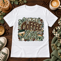 White t-shirt with In My Coffee Era design