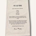 Custom Recipe Keepsake Tea Towel