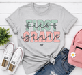 First Grade retro pastel t-shirt in heather gray