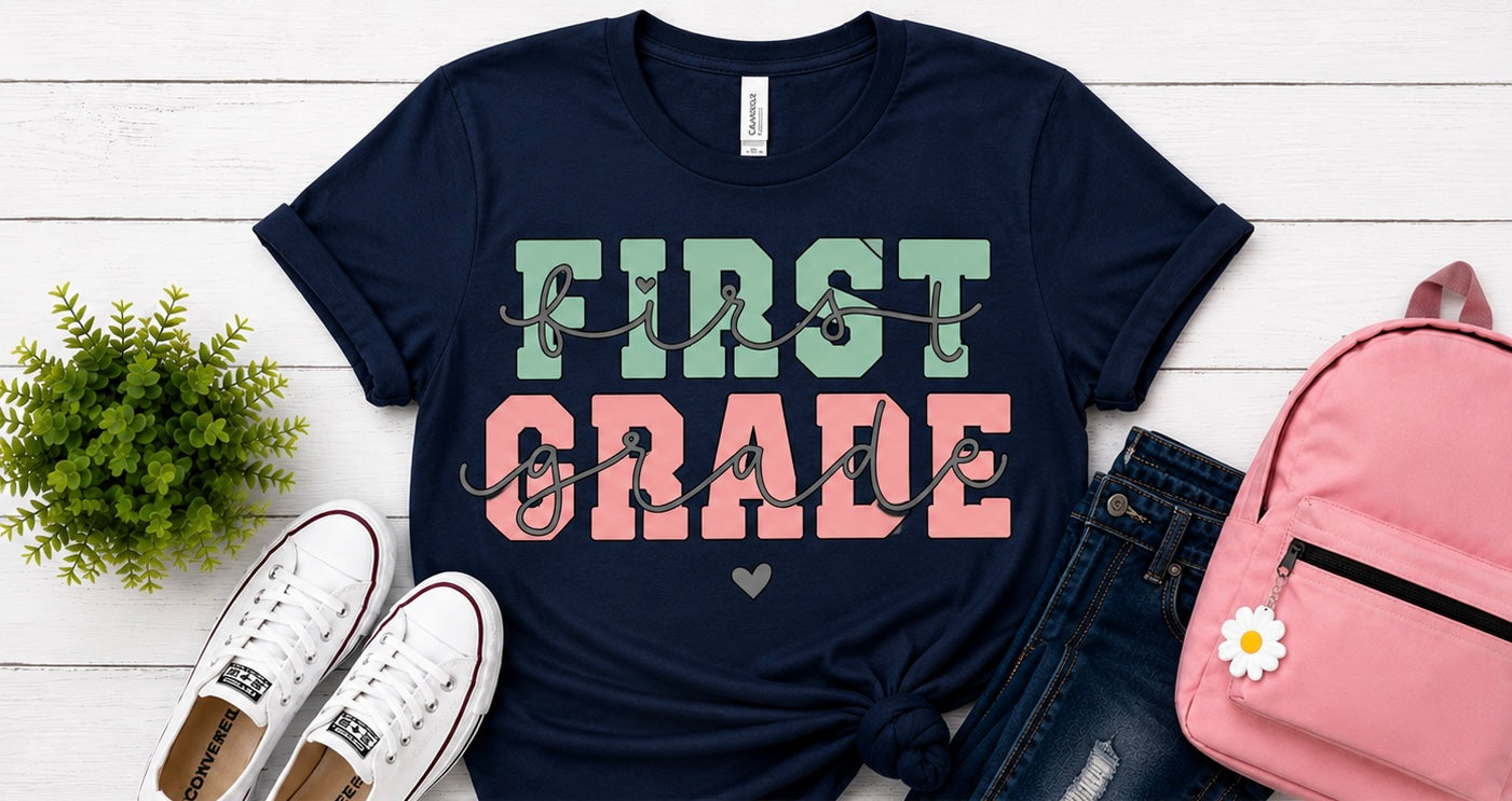 First Grade Retro Pastel T-Shirt