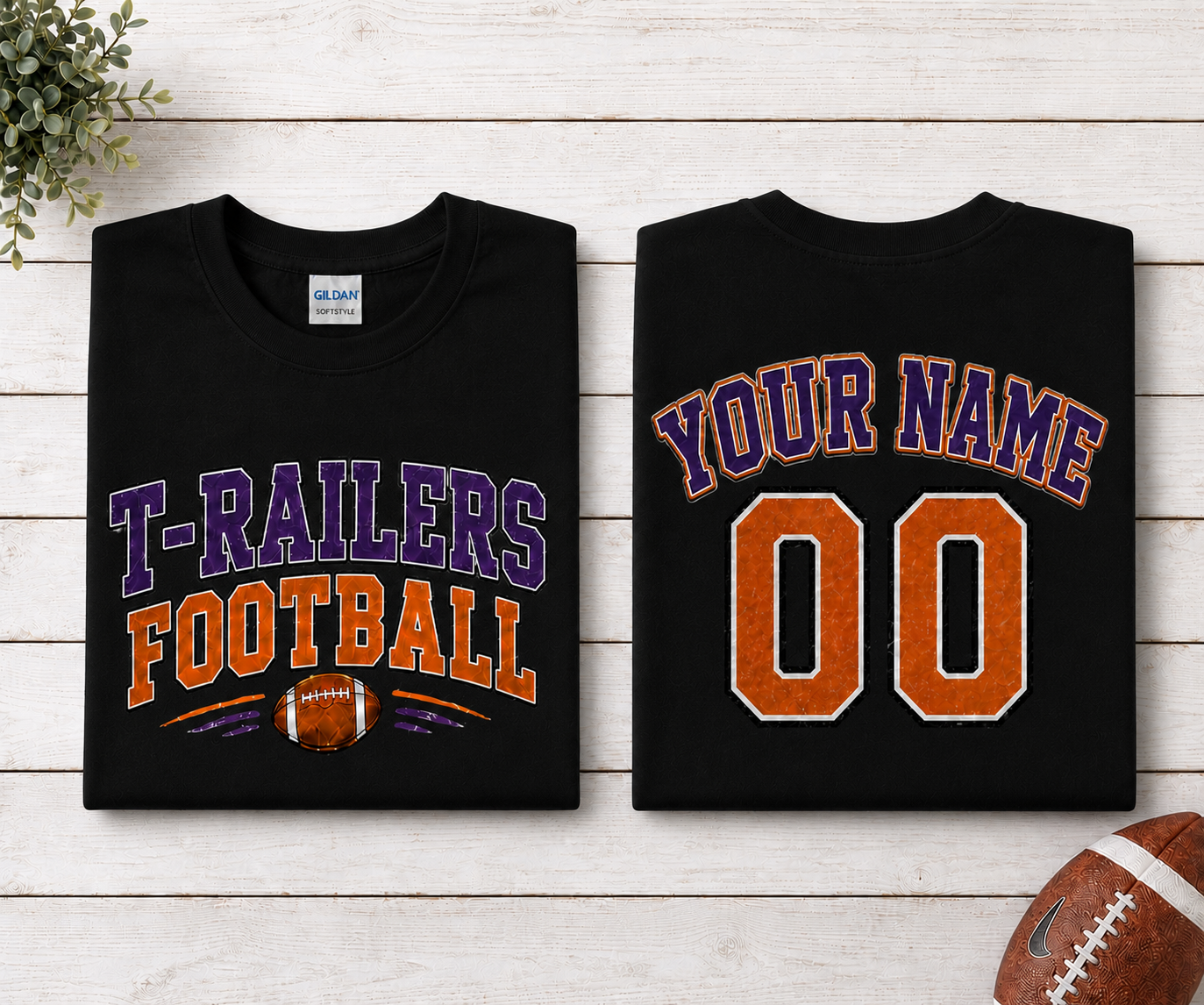 T-Railers Football T-Shirt — Vintage Collegiate Team Tee
