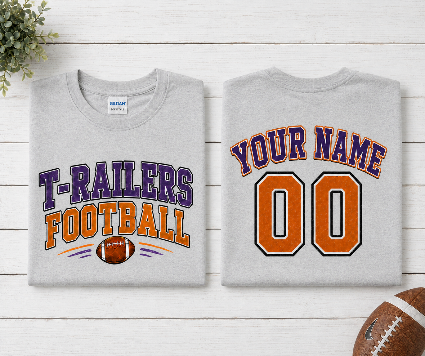 T-Railers Football T-Shirt — Vintage Collegiate Team Tee