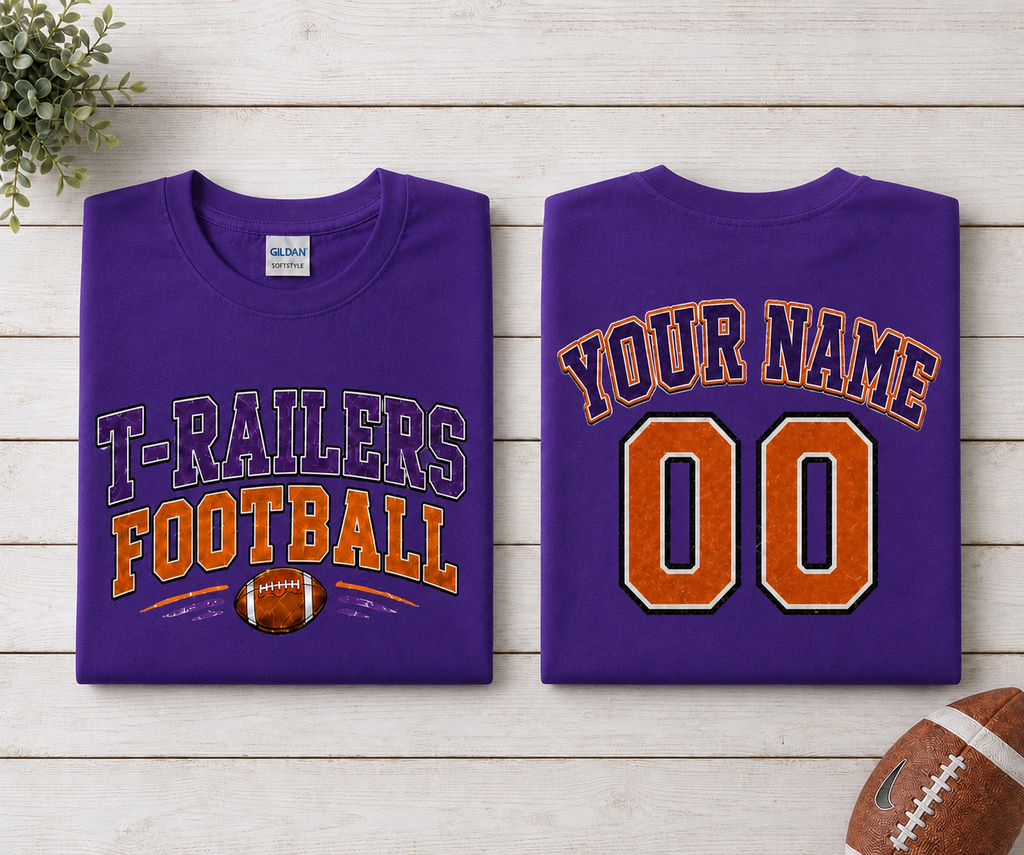 T-Railers Football T-Shirt — Vintage Collegiate Team Tee