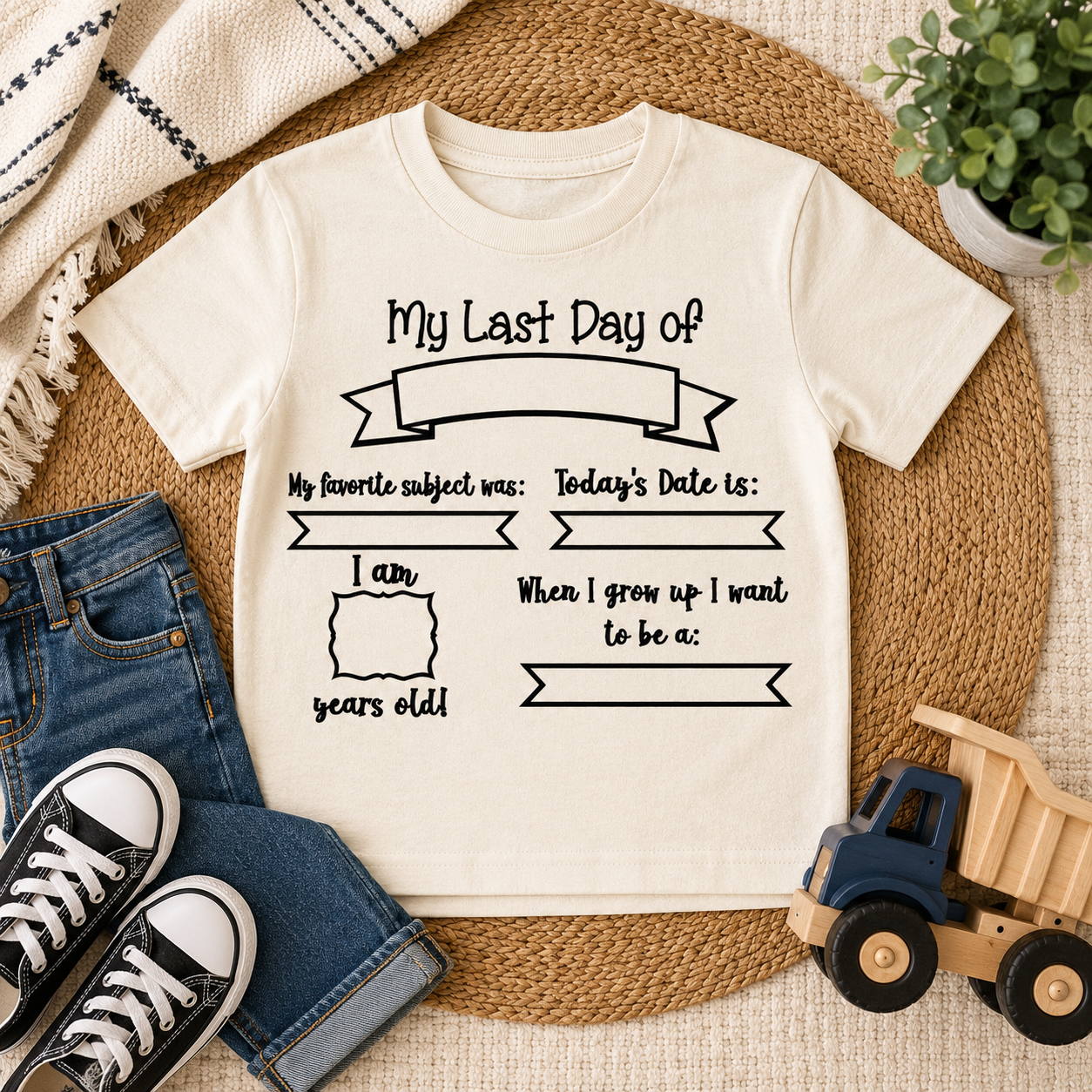 My Last Day of School Youth T-Shirt – Fill-In