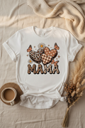 Mama Leopard Hearts Flat Lay T-Shirt Mockup