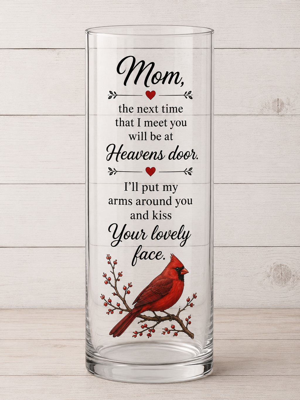 Personalized Memorial Vase with Poem