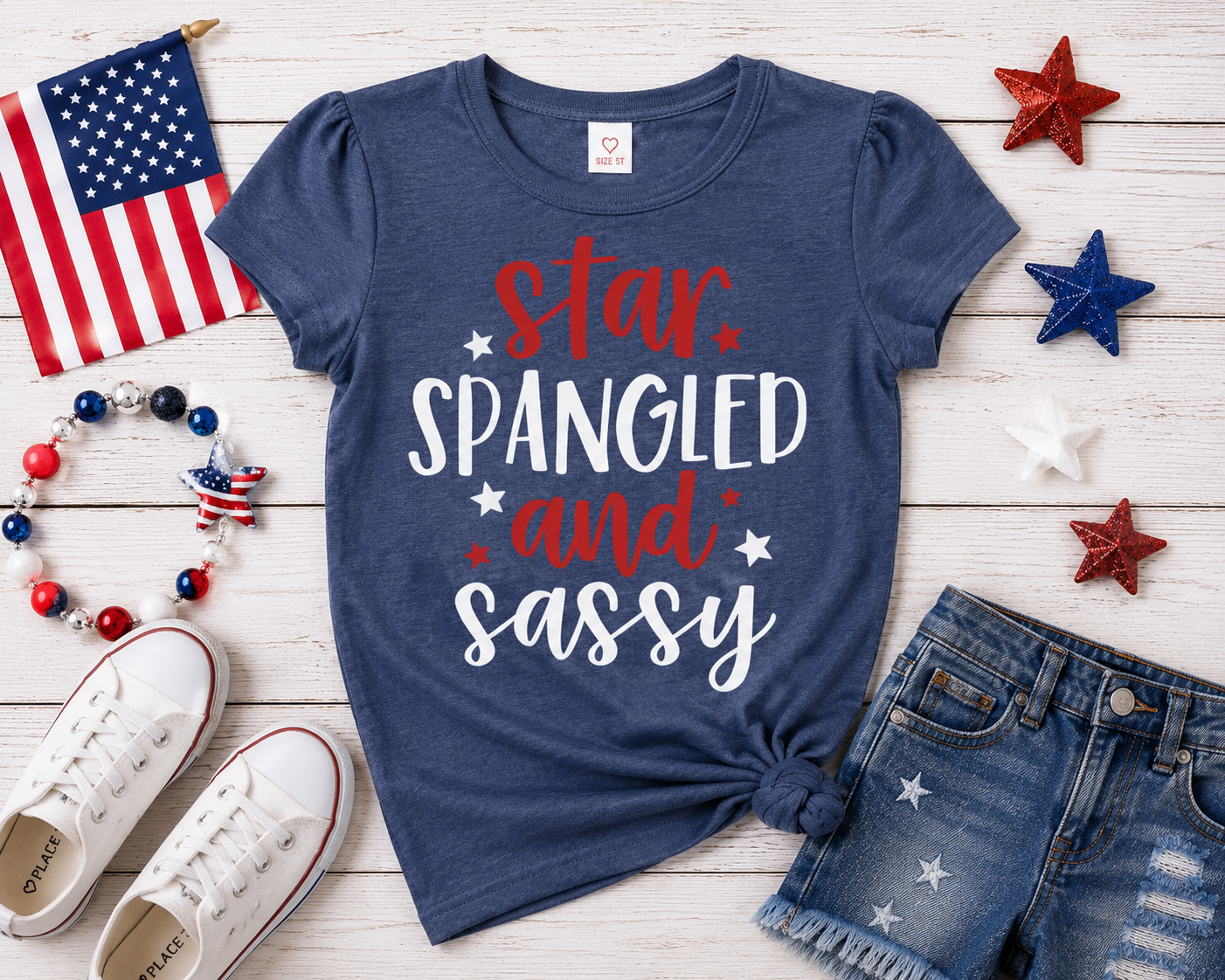 Star Spangled and Sassy Girls T-Shirt