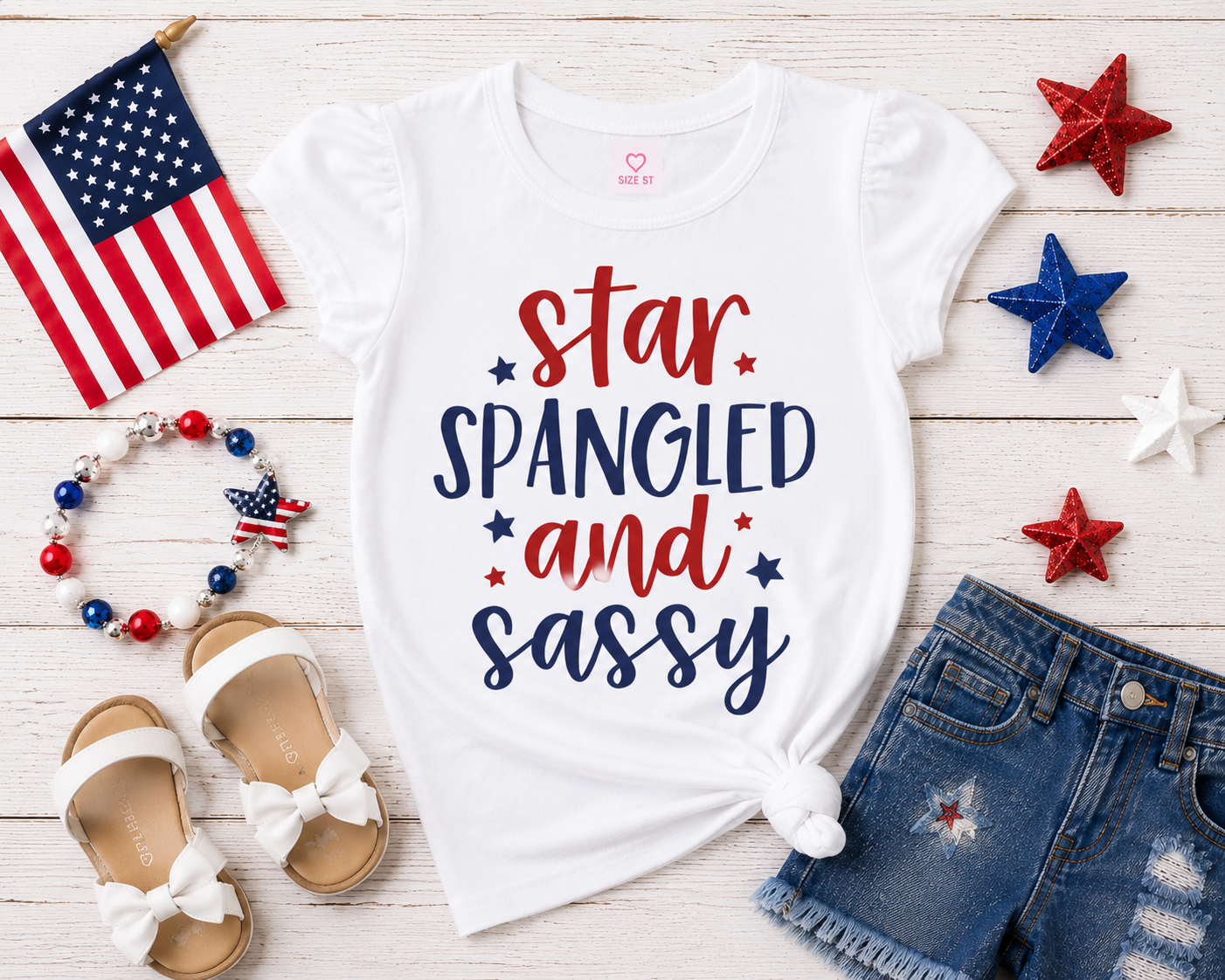 Star Spangled and Sassy Girls T-Shirt